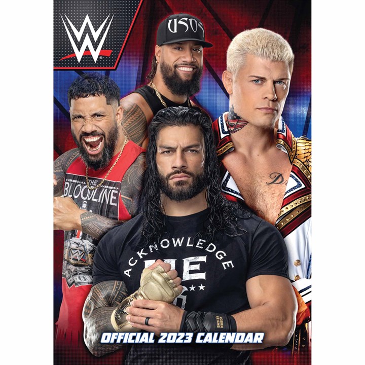 WWE, World Wrestling Men Official A3 2023 Calendars