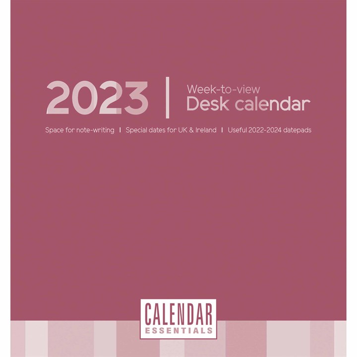 Essential Week-to-View Easel Desk Calendar 2023