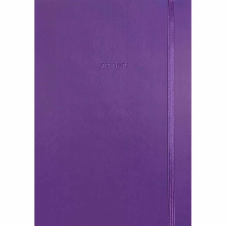 Purple Soft Touch A5 Diary 2023