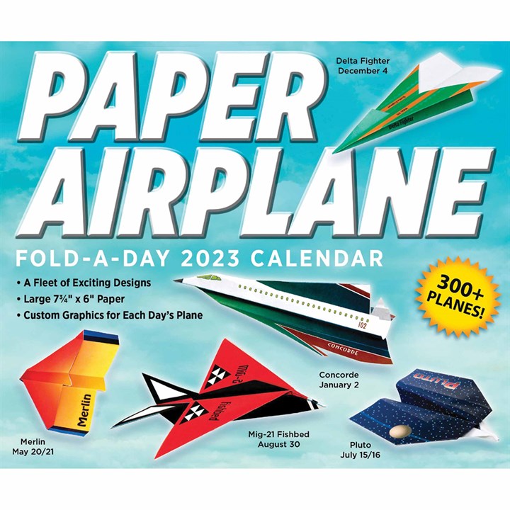 Paper Airplane Desk Calendar 2023