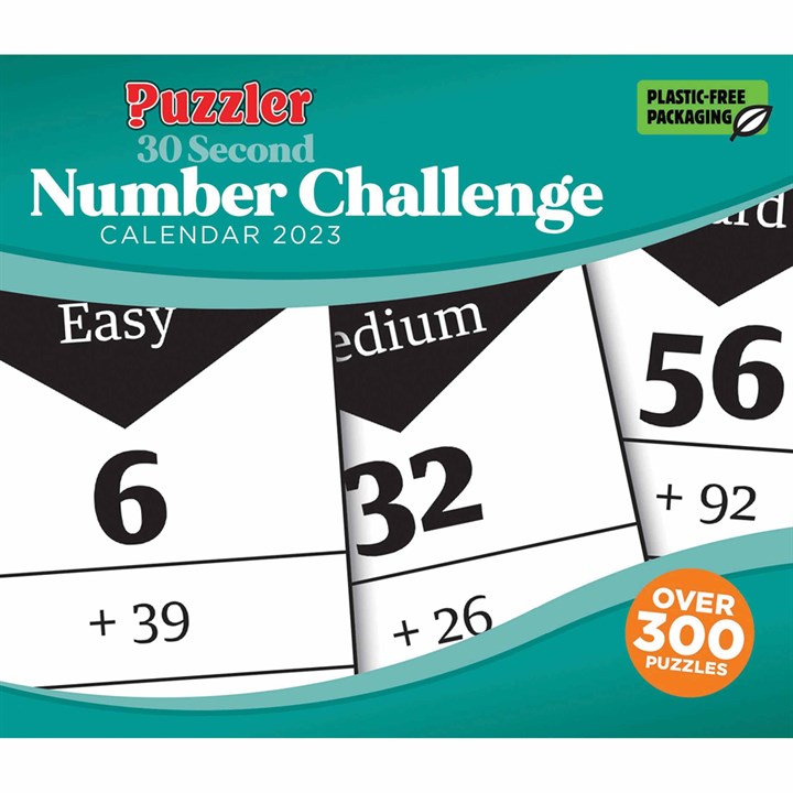 30 Second Number Challenge, Puzzler Desk Calendar 2023