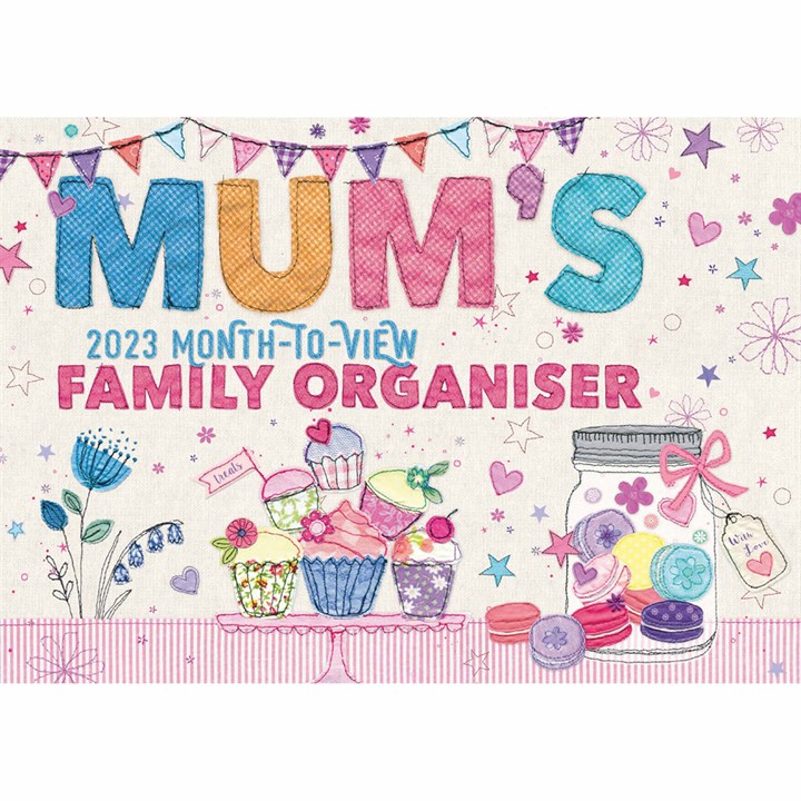 Mum's Fabric & Buttons A4 Family Planner 2023