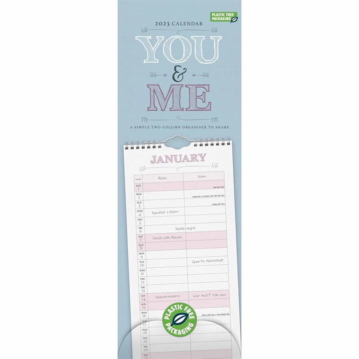 You & Me Couples Slim Planner 2023