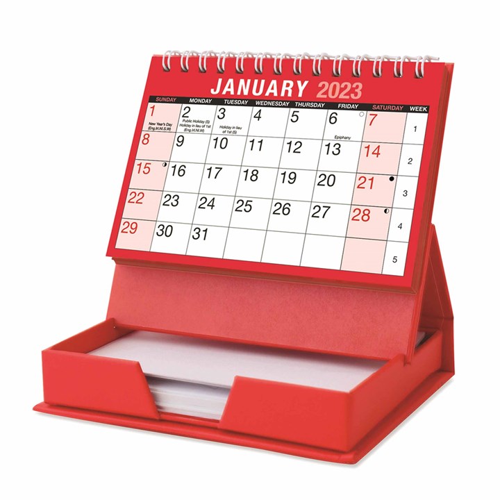 Desktop Calendar With Memo Pad 2023