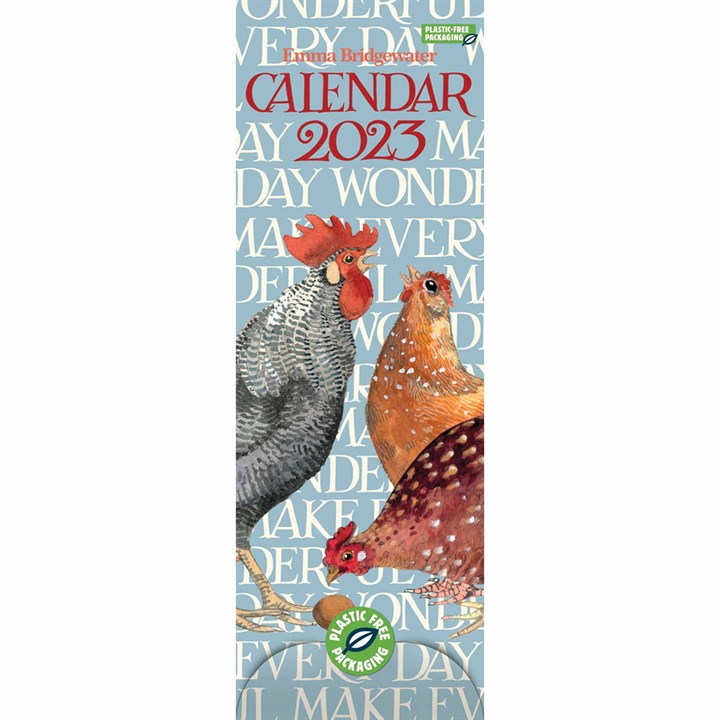 Emma Bridgewater, Farmyard Birds Slim Calendar 2023
