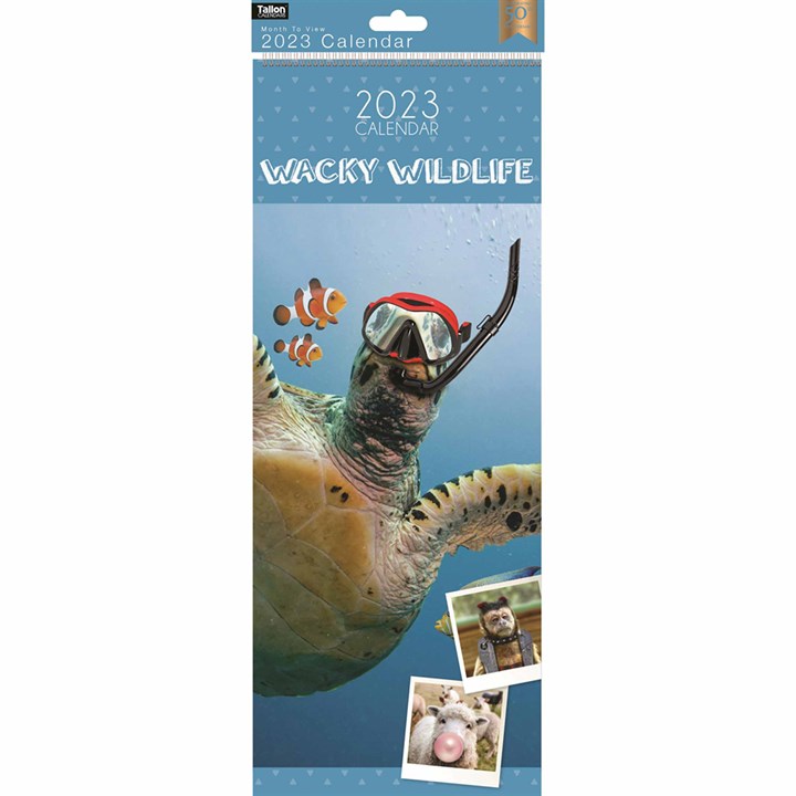 Wacky Wildlife Slim Calendar 2023