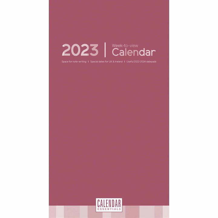 Essential Week-To-View Short Slim 2023 Calendars