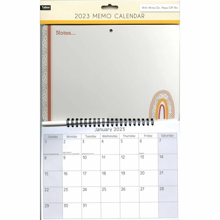 Rainbow Memo 2023 Calendars
