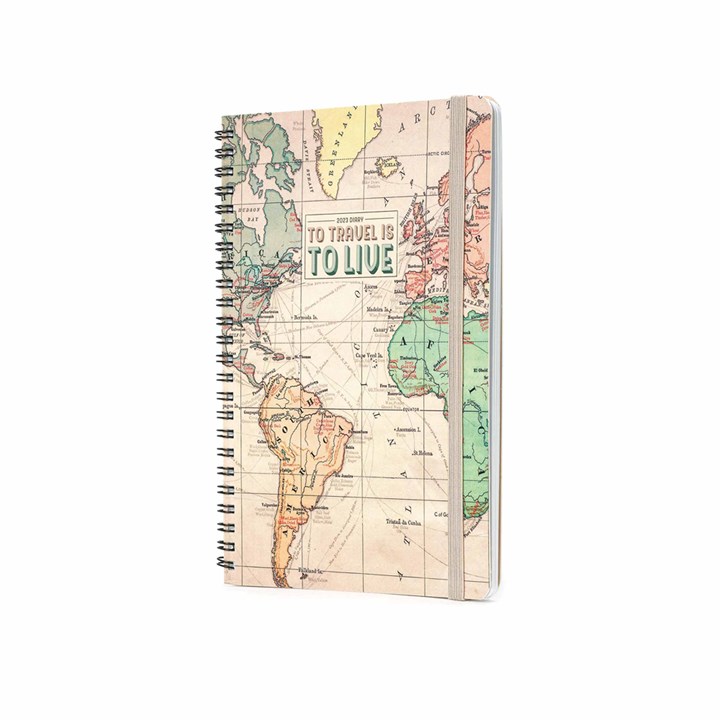 Never Stop Exploring, Map Week-To-View A5 Diary 2023