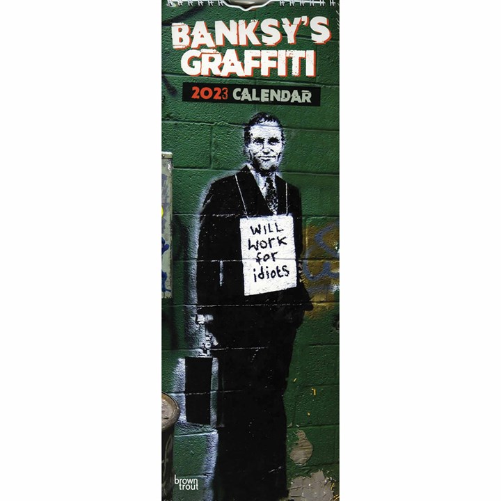 Banksy's Graffiti Slim Calendar 2023