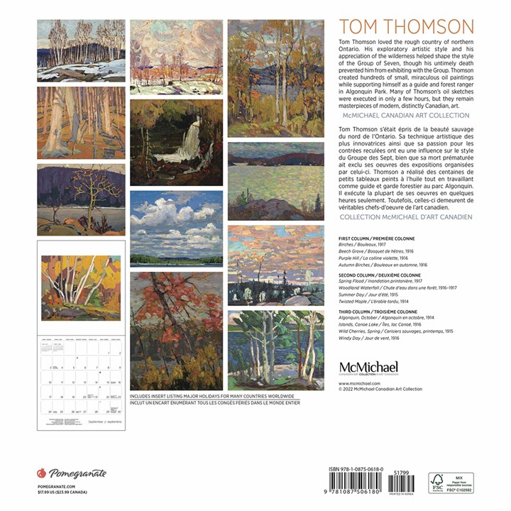 Tom Thomson Calendar 2023