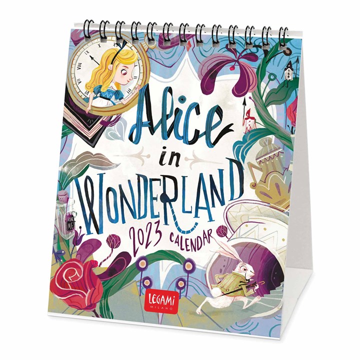 Lewis Carroll, Alice In Wonderland Unofficial Easel Desk Calendar 2023