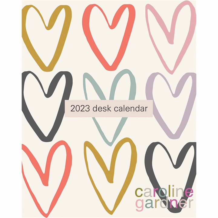 Caroline Gardner, Hearts Easel Desk 2023 Calendars