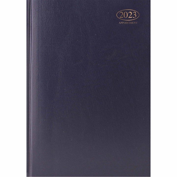 Dark Blue Hardback Day-A-Page Appointment A4 Diary 2023
