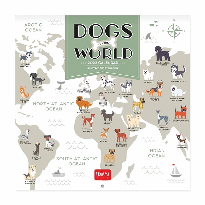 Dogs Of The World Mini Calendar 2023