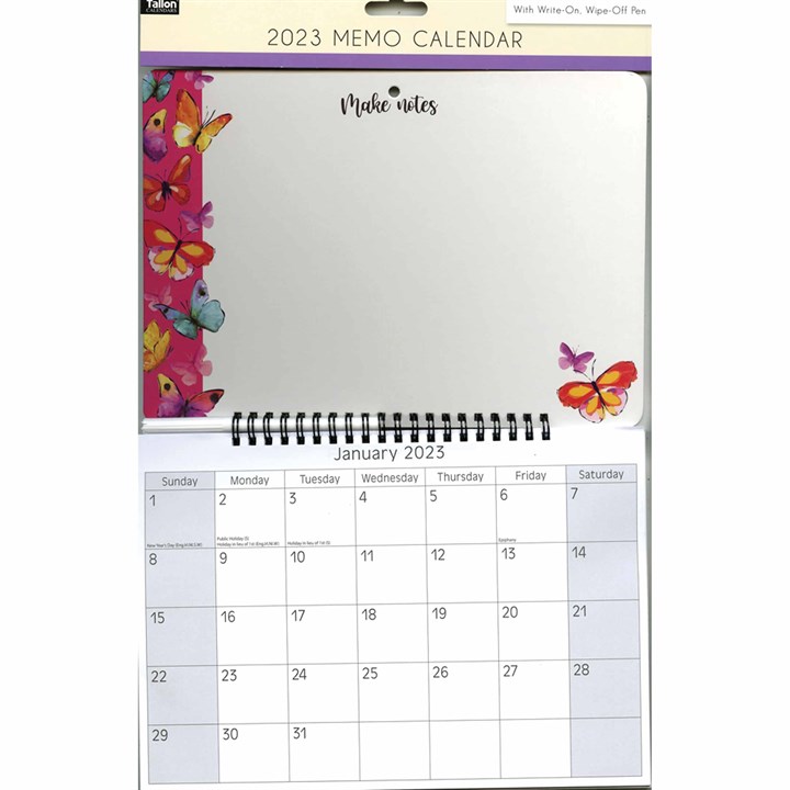 Butterflies Memo 2023 Calendars