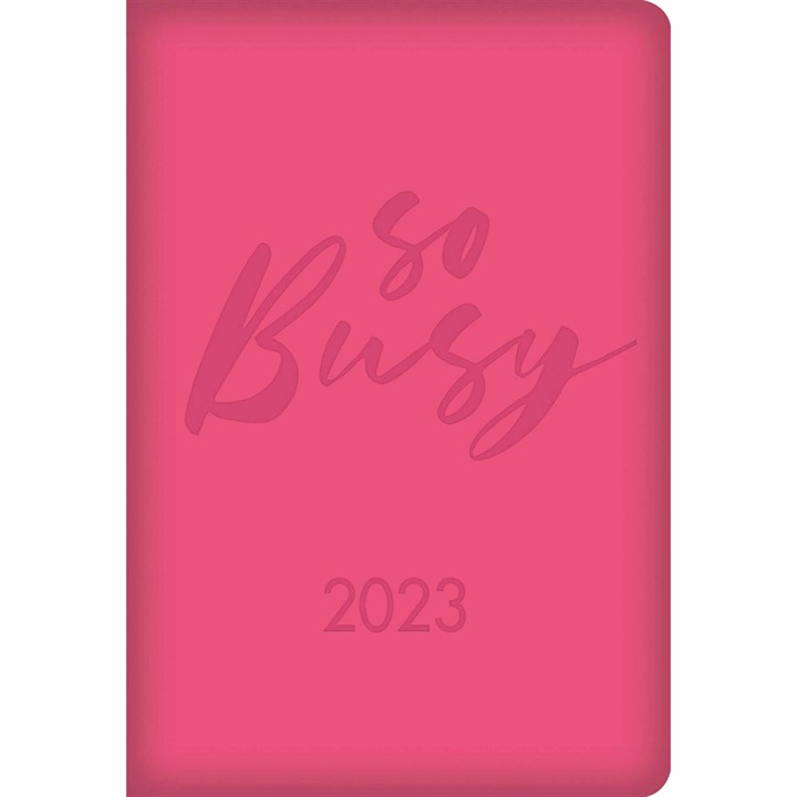 Pink Embossed Natural A7 Diary 2023
