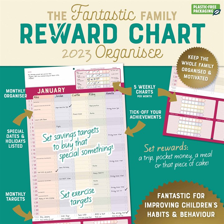 Family Reward Chart Planner 2023