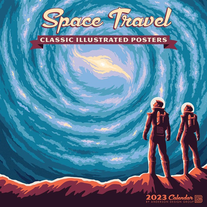 Space Travel, Classic Illustrated Posters 2023 Calendars