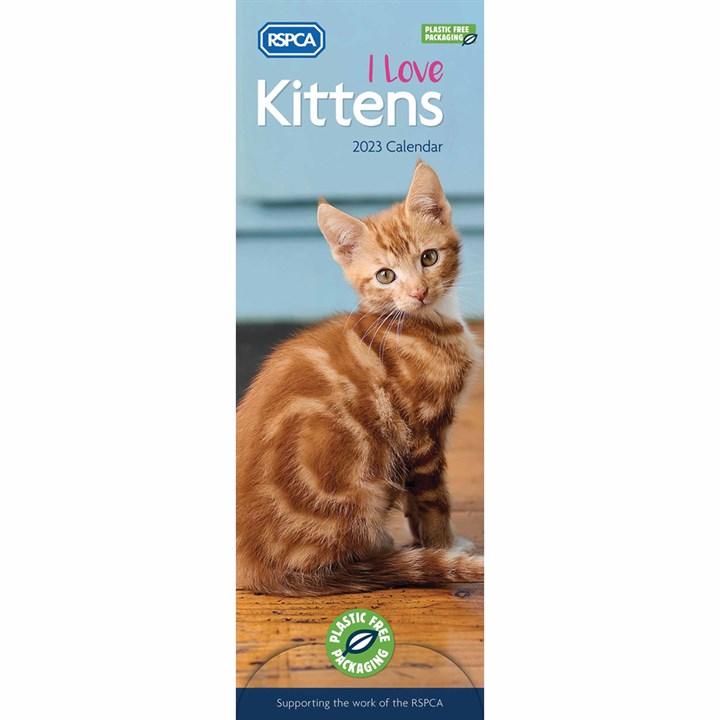 RSPCA, I Love Kittens Slim Calendar 2023