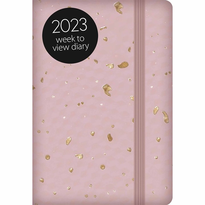 Pink Gold Dust A7 Diary 2023