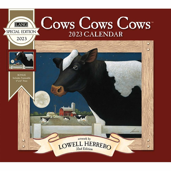 Cows, Cows, Cows Deluxe Calendar 2023