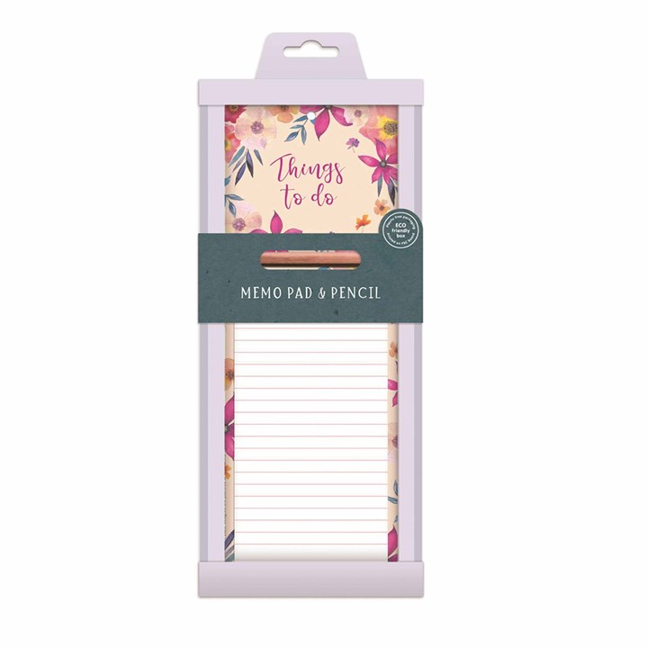 Things To Do Floral Magnetic Memo Pad