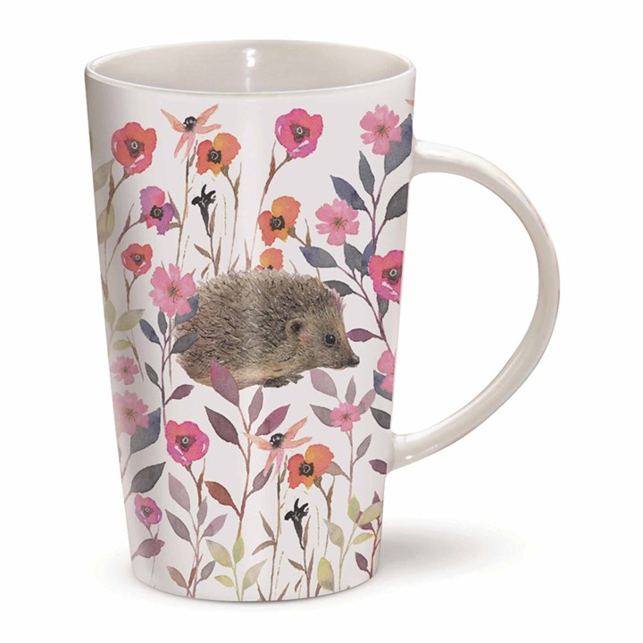 The Riverbank, Hedgehog Floral Latte Mug