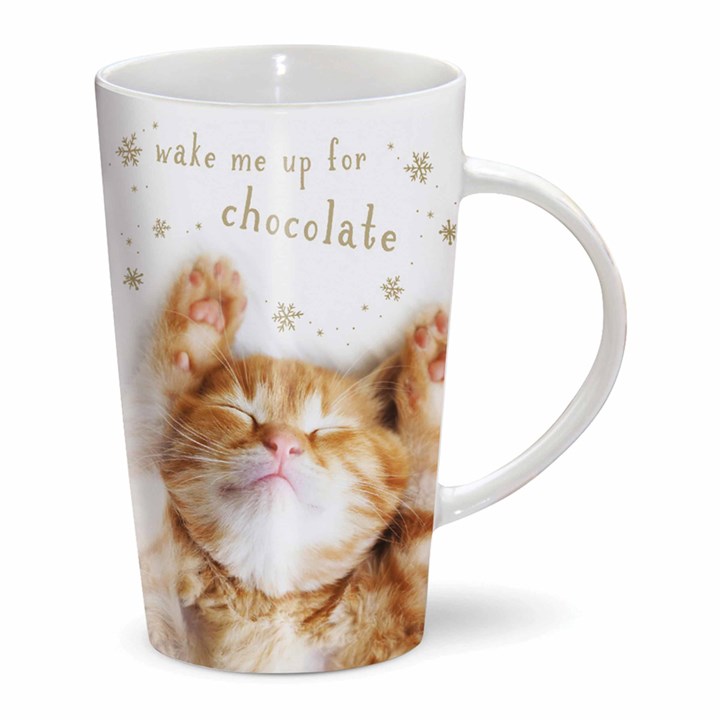 Wake Me Up Cat Choco Latte Mug