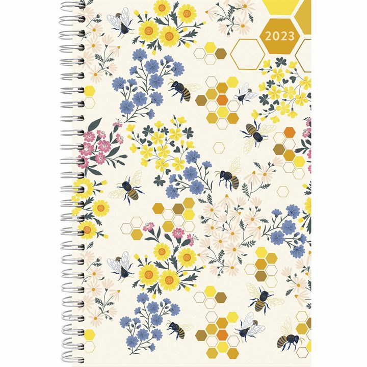 Floral Bees A5 Diary 2023