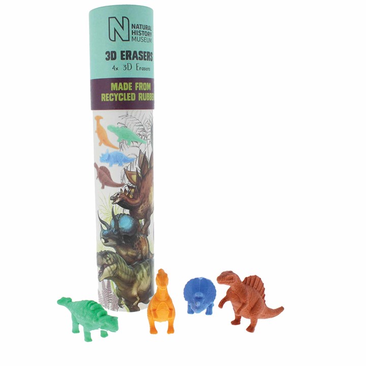 Natural History Museum 3D Dinosaur Erasers
