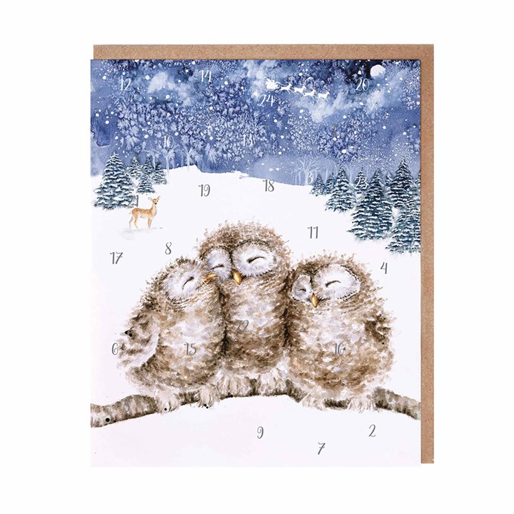 Wrendale Designs, Owl Trio Advent Card