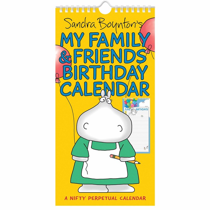 Sandra Boynton, My Family Birthday Perpetual Slim Calendar