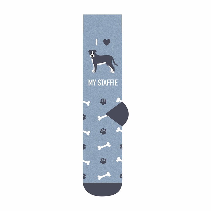 I Heart My Staffie Socks - Size 7 - 11