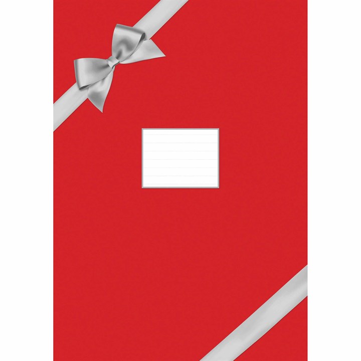 Red with Silver Bow A3 Calendar Gift Wrap Mailer