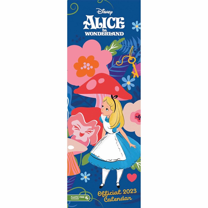 Disney, Alice In Wonderland Slim 2023 Calendars
