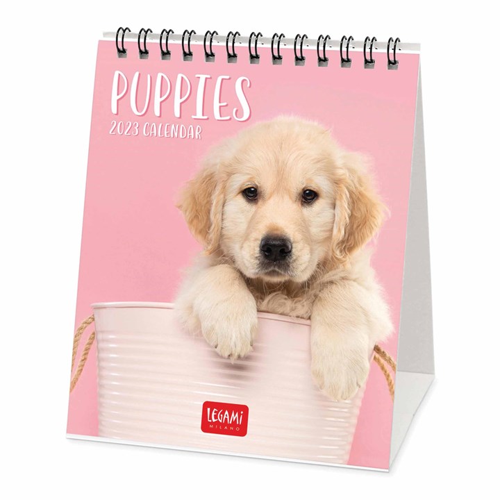 Puppies Easel Desk 2023 Calendars