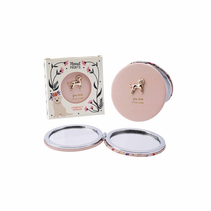 Floral Prints You Look Pawsome Compact Mirror
