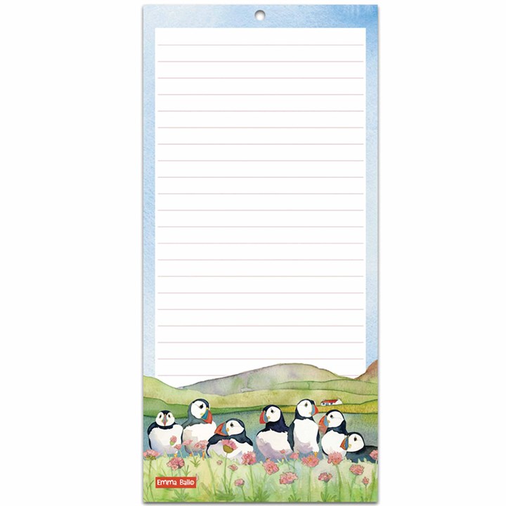 Emma Ball, Sea Thrift Puffins Magnetic Memo Pad