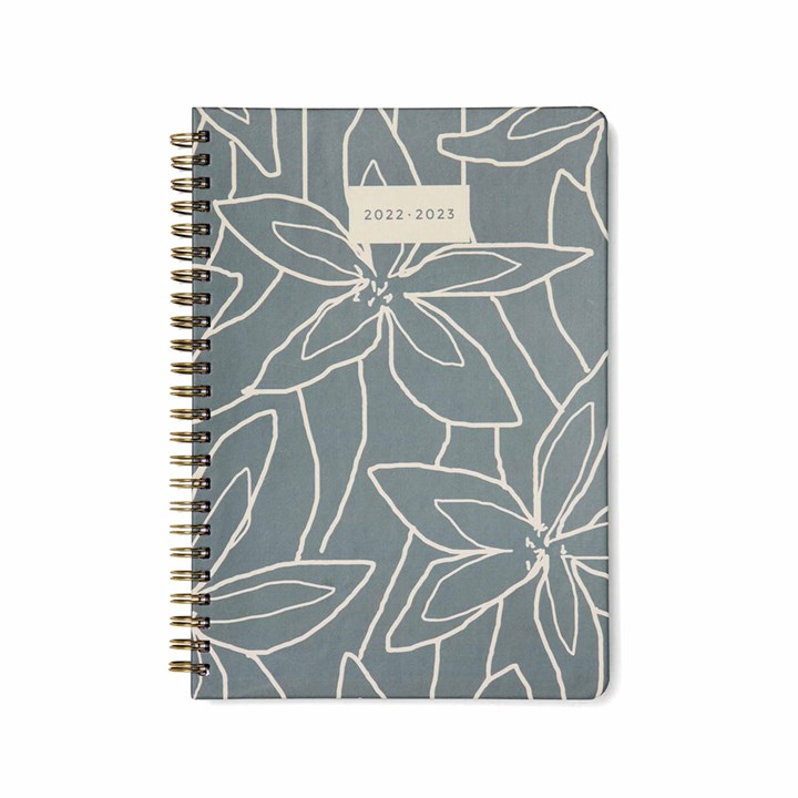 Lilies Charcoal Academic A5 Diary 2023