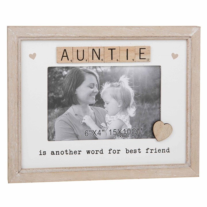 Scrabble Sentiments Auntie Photo Frame 6"x4"