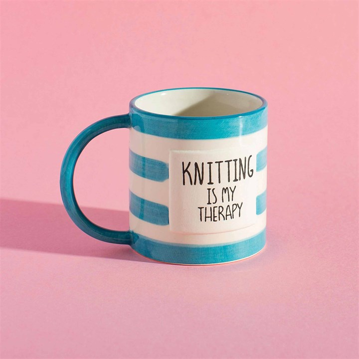 Knitting Is My Therapy Mug
