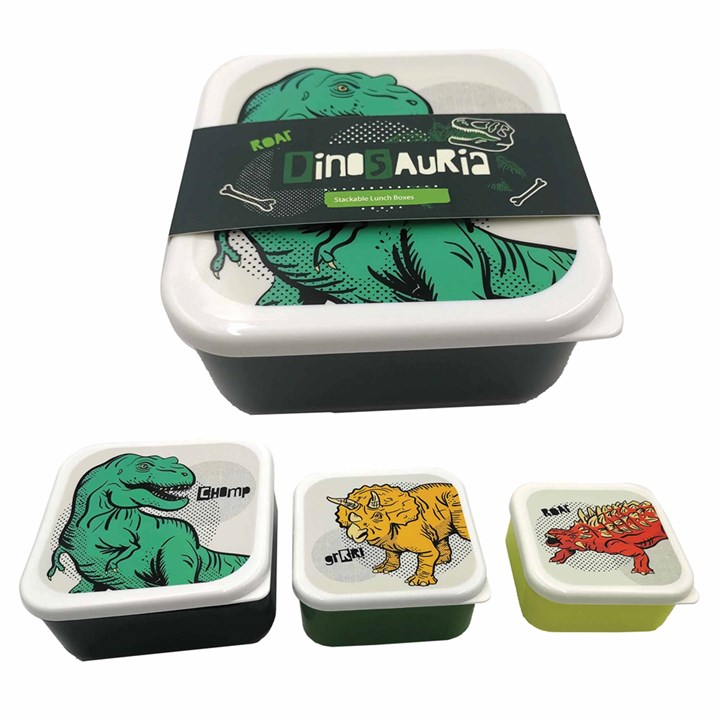 Dinosaur Set of 3 Lunch Boxes
