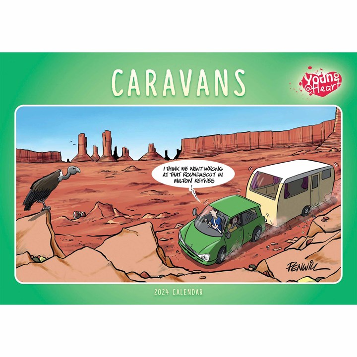 Young At Heart, Caravans A4 Calendar 2024
