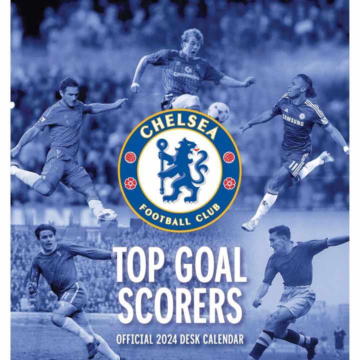 Chelsea FC, Top Goal Scorers Easel Desk Calendar 2024