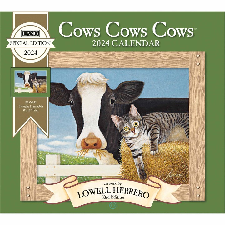 Cows, Cows, Cows Deluxe Calendar 2024
