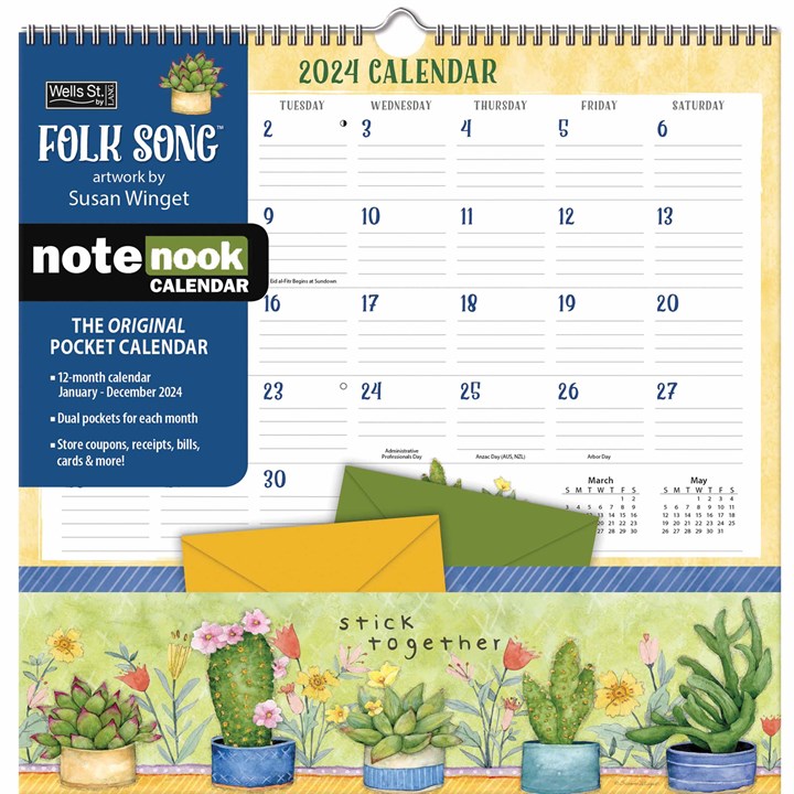 Susan Winget, Folk Song Note Nook Calendar 2024