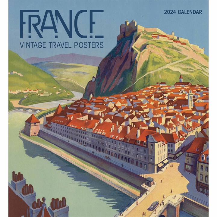 France, Vintage Travel Posters Calendar 2024