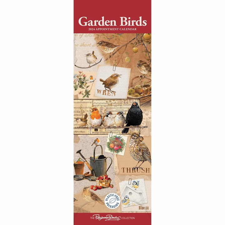 Pollyanna Pickering, Garden Birds Slim Calendar 2024