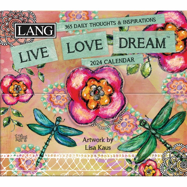 Live, Love, Dream Mini Desk Calendar 2024